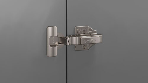 Мебельная петля с пружиной и амортизатором Clip-on 90 град. D35 EVO SYSTEM H801A02 Никель