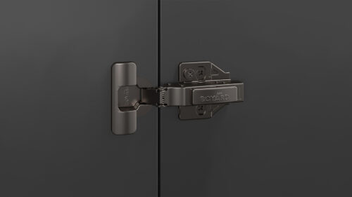 Мебельная петля с пружиной и амортизатором Clip-on 90 град. D35 EVO SYSTEM H801A02/BN  Чёрный Никель